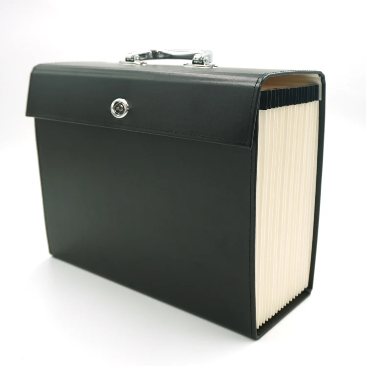 
Manufacturing Decorative Pu 19 Pockets Kraft Paper Expanding File Folders 