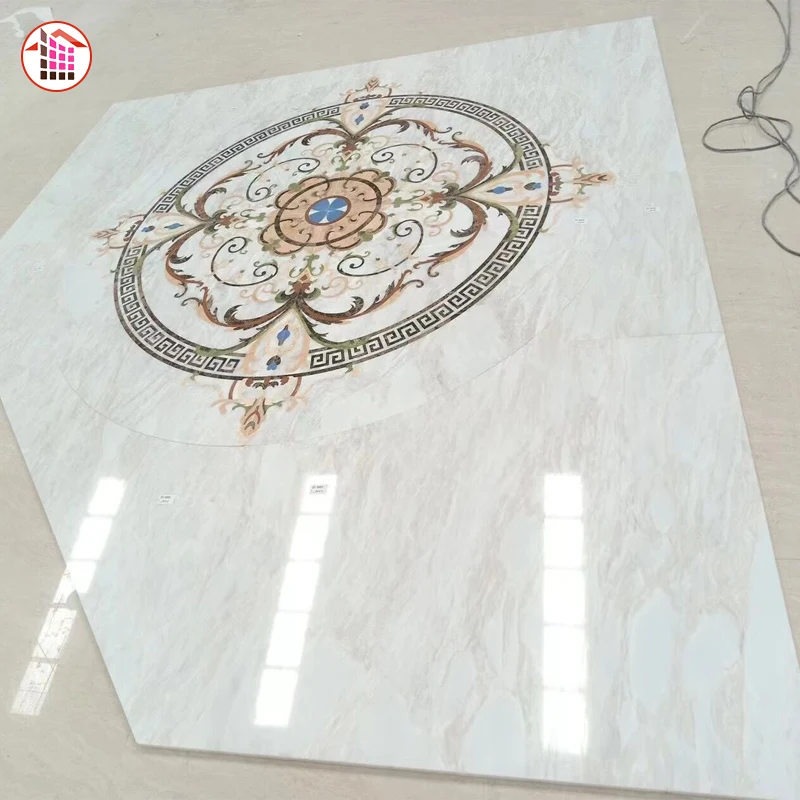 Natural Stone Italian Waterjet Marble Medallions Flooring Sale Marble Marmol Tiles Design Floor Pattern