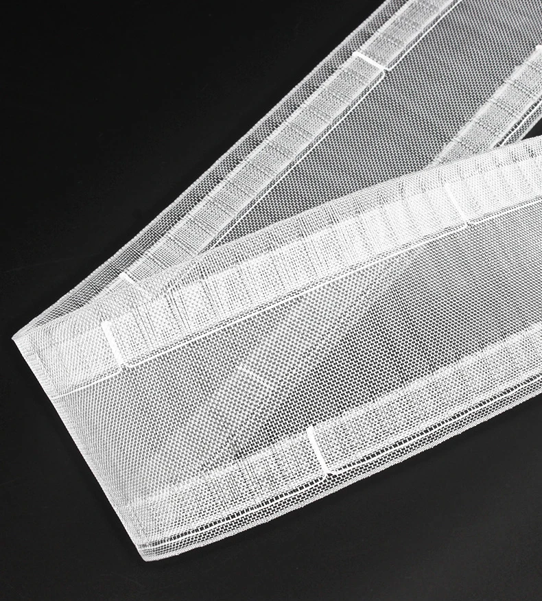 Fast delivery customization wave manufacturer transparent heading snap tape for curtains for Decoration