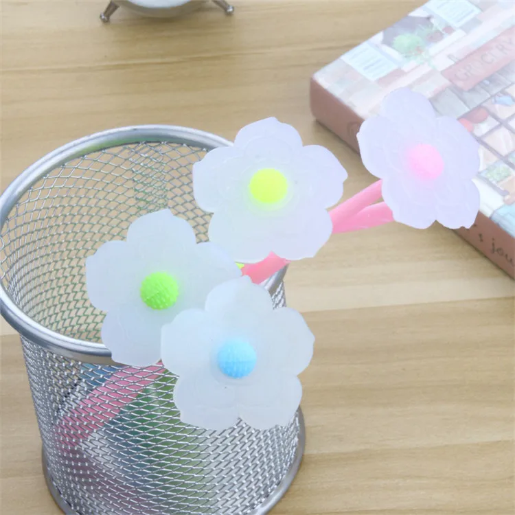 Professional Made Good Gifts Cute Flower Creative Office Supplies, Sun Changing Flower Roller Ball Pen