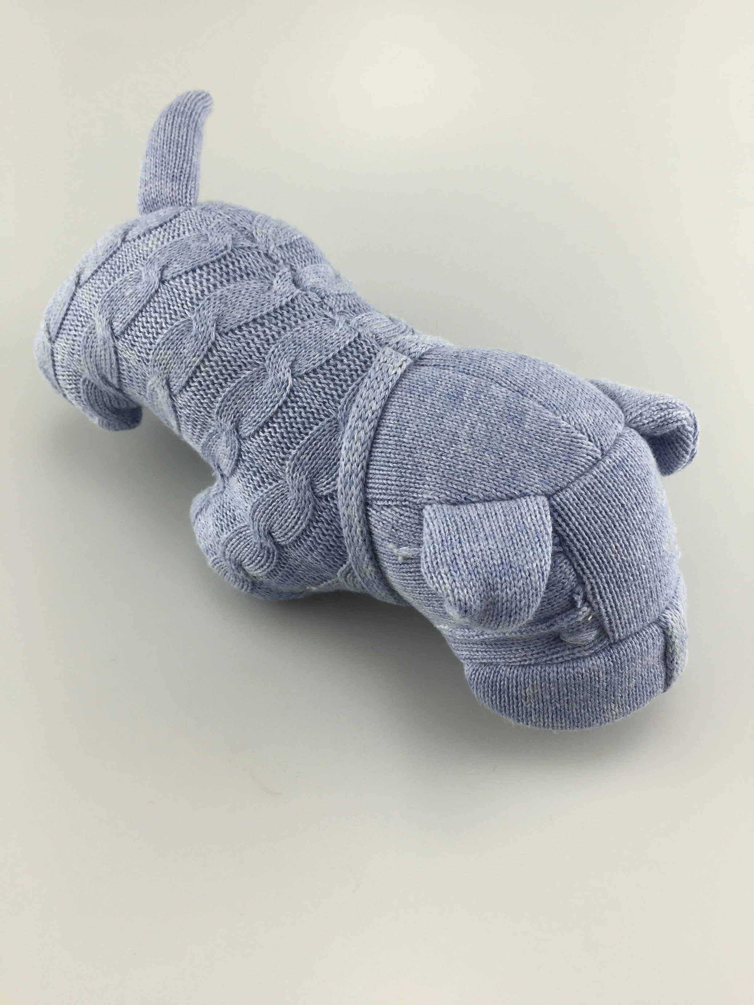 
Wholesales cute Knitted Doggy Soft Toy handmade baby crochet organic cotton toys For Toddlers knit plush toys 