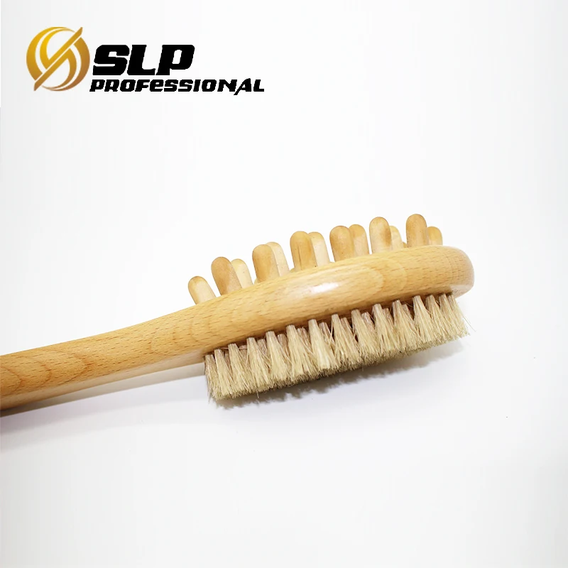 Двойная используемая щетка для сухой и массажной ванны для очистки