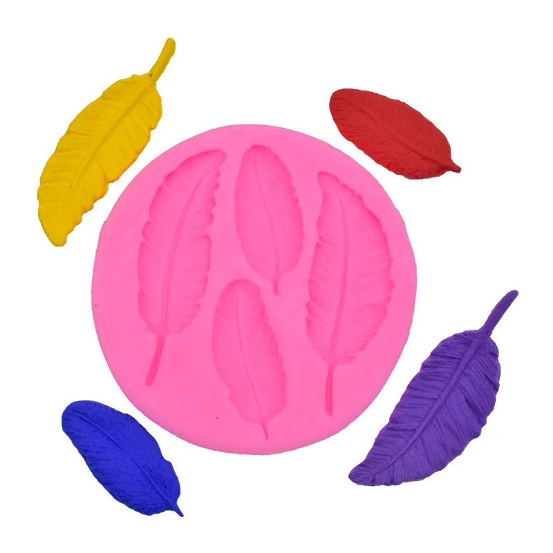 Various Leaves Silica Gel Mould For Soap Cake Jelly Maple Leaf And Feather Fudge Candy Silicone Molds