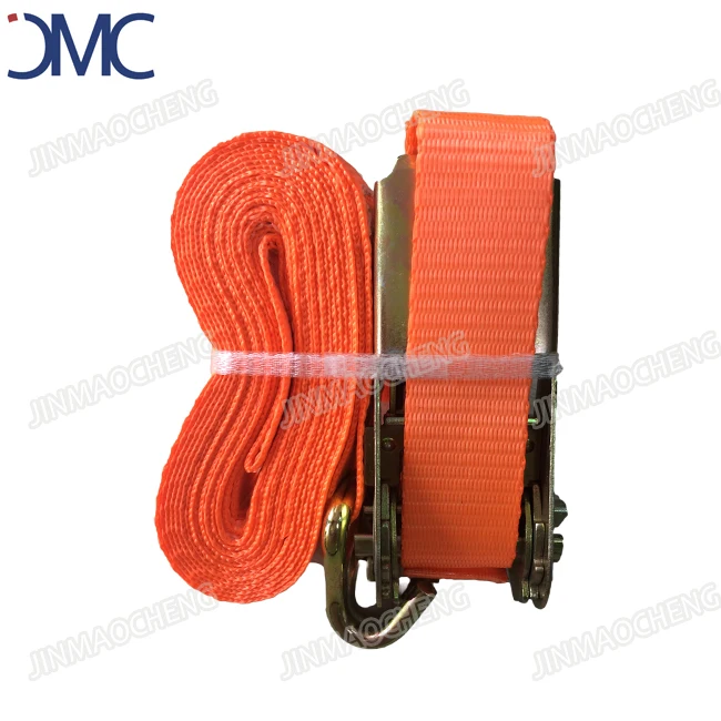 Wholesale 100% Polyester  Retractable Ratchet Tie Down Straps Cargo Lashing Belt China Manufacturer