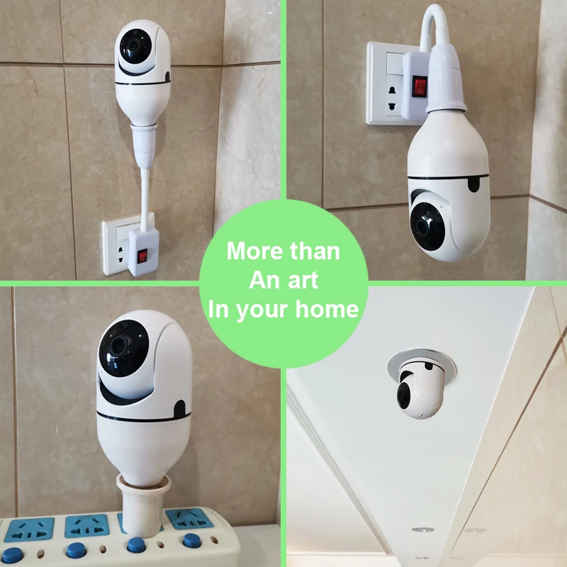 YI IOT 1080P Крытый патрон E27 для системы видеонаблюдения Ip-сеть Bombillo Foco ночное видение шпион 360 камера Wifi Ptz