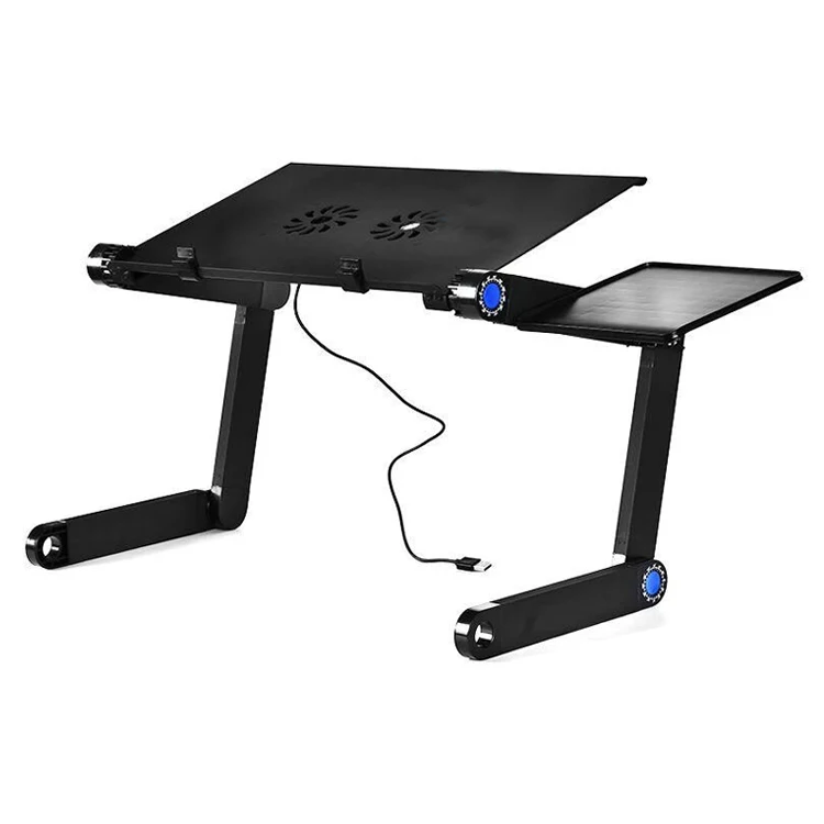 Great roc Adjustable Laptop Stand  Laptop Desk with  Cooling USB Fans for Bed  Workstation Desk with Mouse Pad laptop bed table