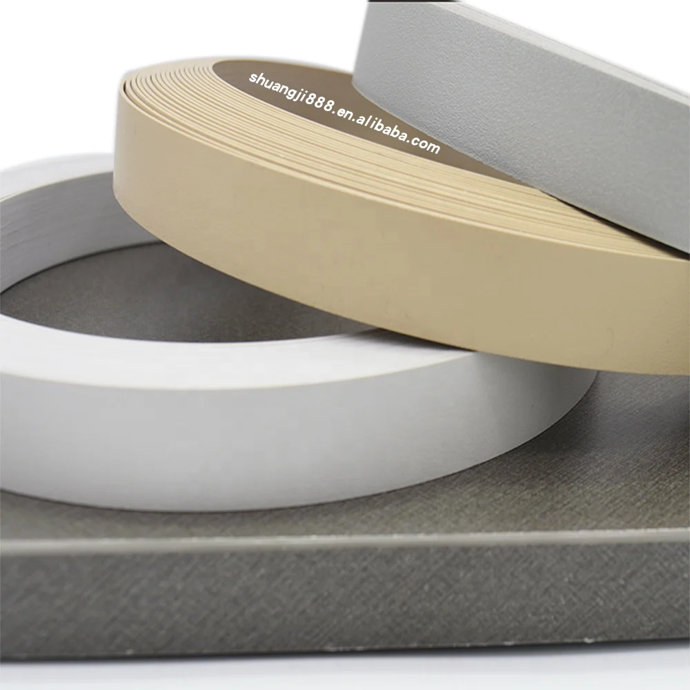 Shuangji low price ABS edge strips trim  PVC Edge Banding tape Accessories Rolls