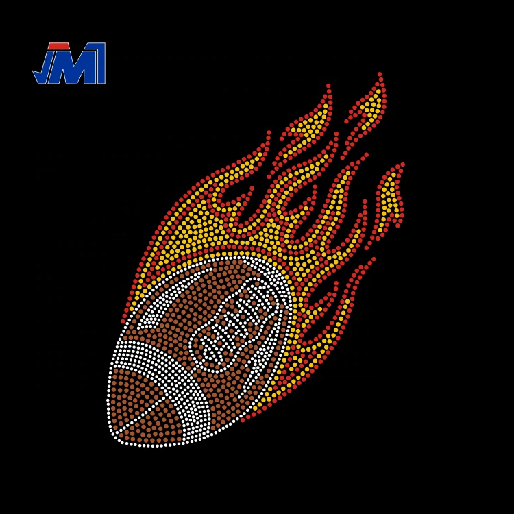 JMT Custom Rhinestone Transfer Bengals Tiger Football Cheer Design Hotfix Motif Press T-shirt Logo Heat Rhinestone Transfer