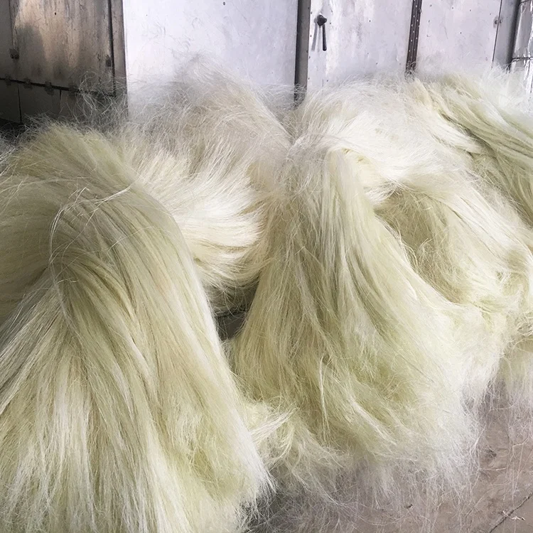 Chinese UG Grade long sisal fiber 90-120CM with cream white color