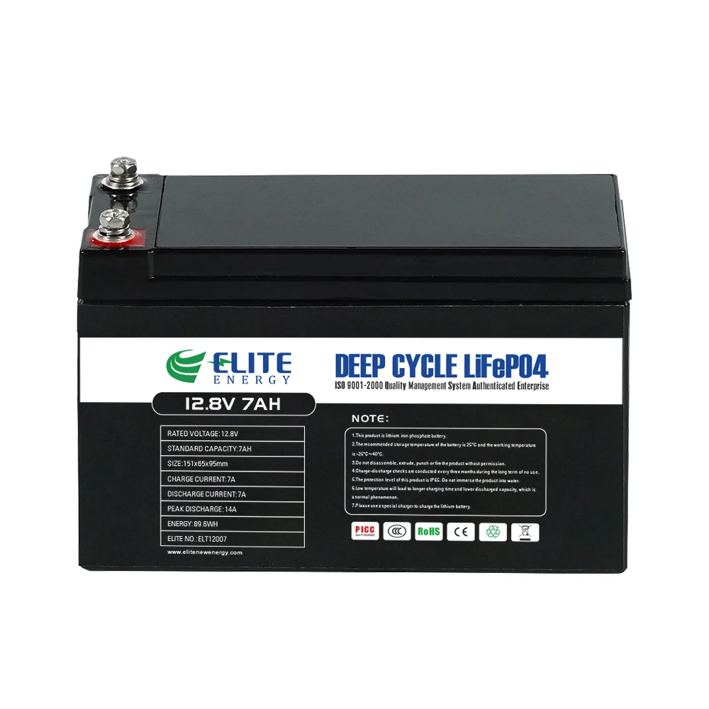 Elite LiFePO4 Energy Storage Battery Pack 12V 7Ah 50Ah 100Ah 200Ah 300Ah Deep Cycle BMS LiPo Rechargeable Lithium Ion Batteries