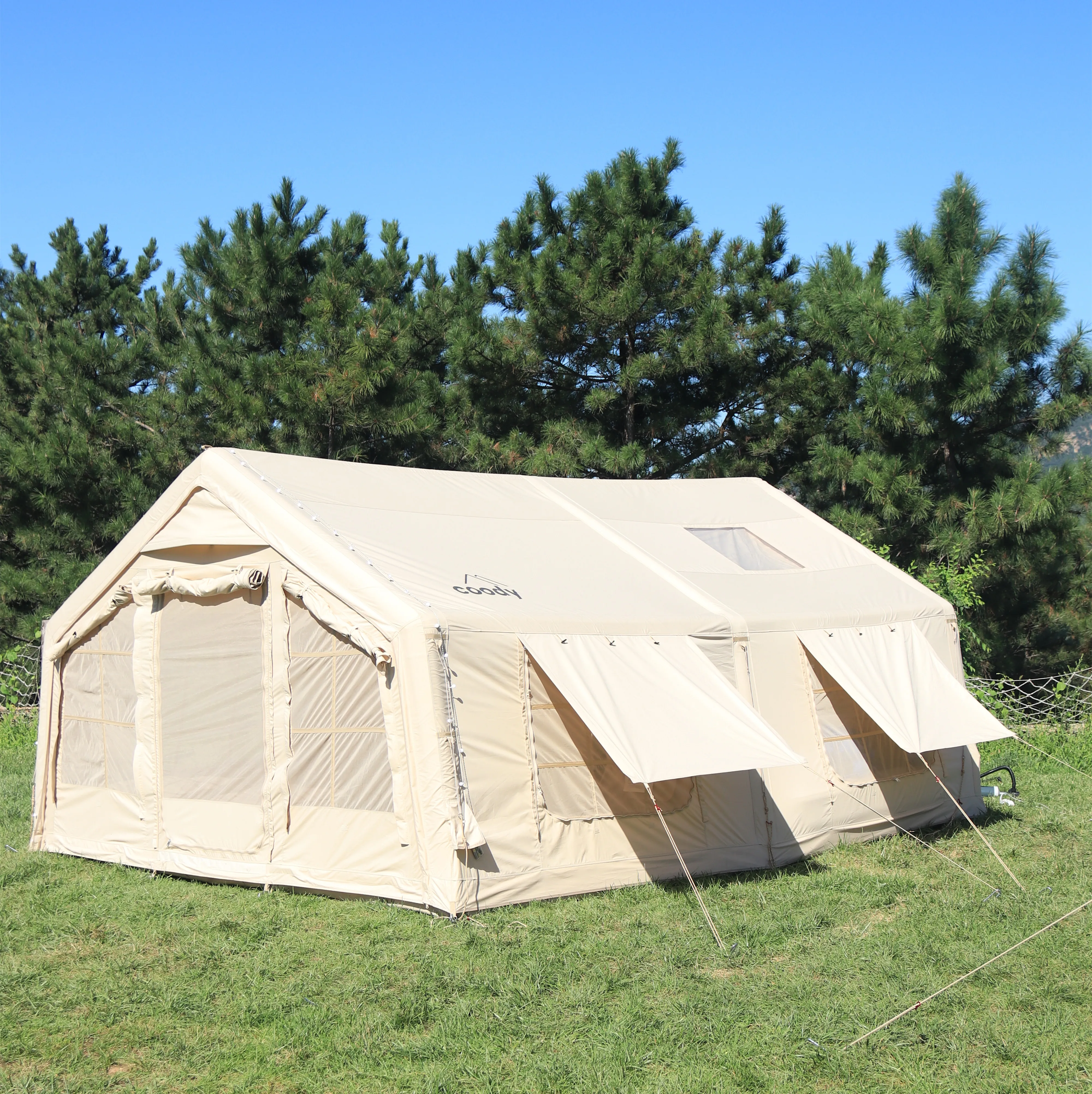 Coody Tent China Factory Coody Air Tent 17.28 Sqm Waterproof UV Protection Inflatable Winter Tent