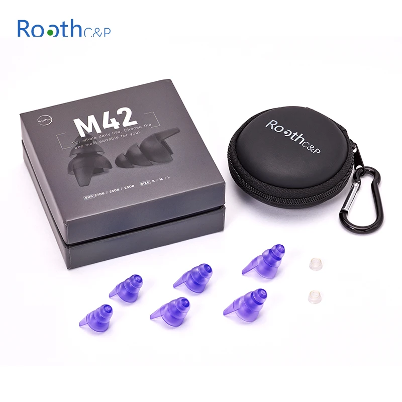 Aluminum Tube for Earplug high fidelity earplugs And Comfortable Custom Noise reduction ear plugs Reusable Silicone Earplugs