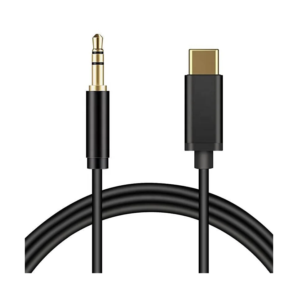 Type C to 3.5mm Audio Aux Jack Adapter USB C Male to 3.5mm Male Extension Headphone Audio Stereo Cord Car Aux Cable