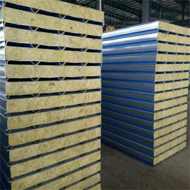 Polyurethane Rock Wool Sandwich Panel Foam Filled Wall & Insulated Roof Fiberglass Walls for Puff Acc Roof Insulation