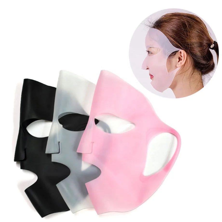 OKSILICONE Hot Sale Silicone Facial Mask Protective Film Face Mask With Ear Hooks High Elasticity For Skin Care Face