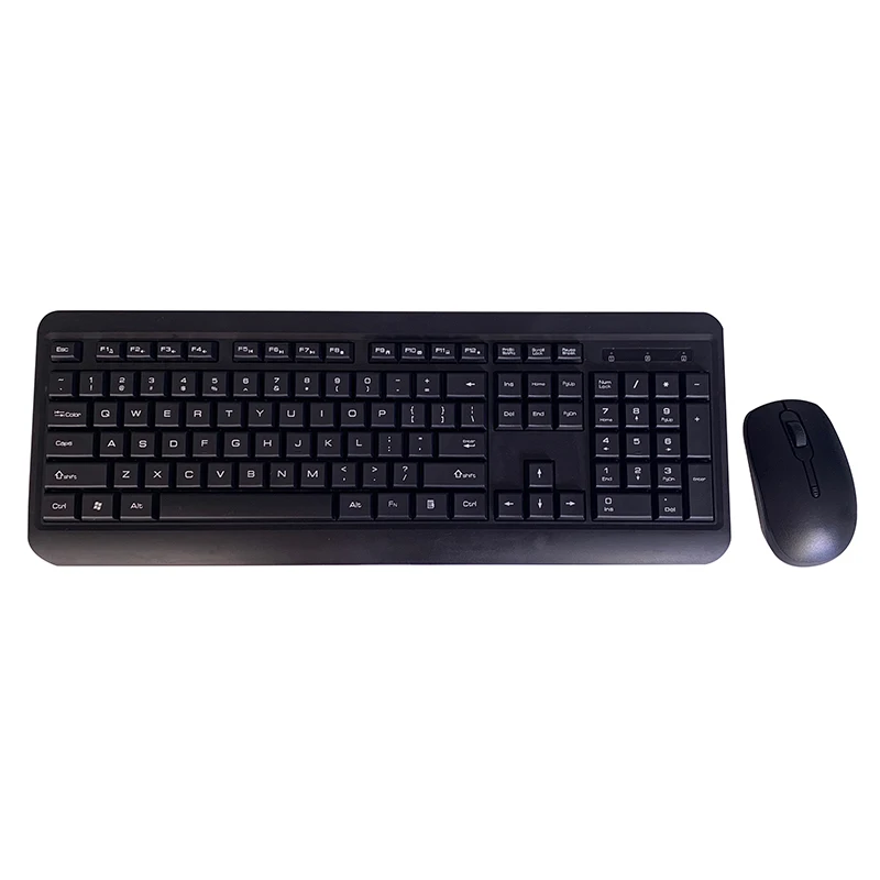 High Quality Basic Classic Customized Layout 2.4G Wireless Keyboard Mouse Combo Set for Laptop Desktop Macbook KMSW-010P