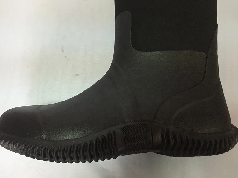 Unisex Lightweight Neoprene Rubber Rain Boots With Handle