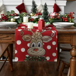 Nutcrackers Dining Table Decor Waterproof Linen Table Runner and Mats Set British Royal Guard Luxury Christmas Table Runners