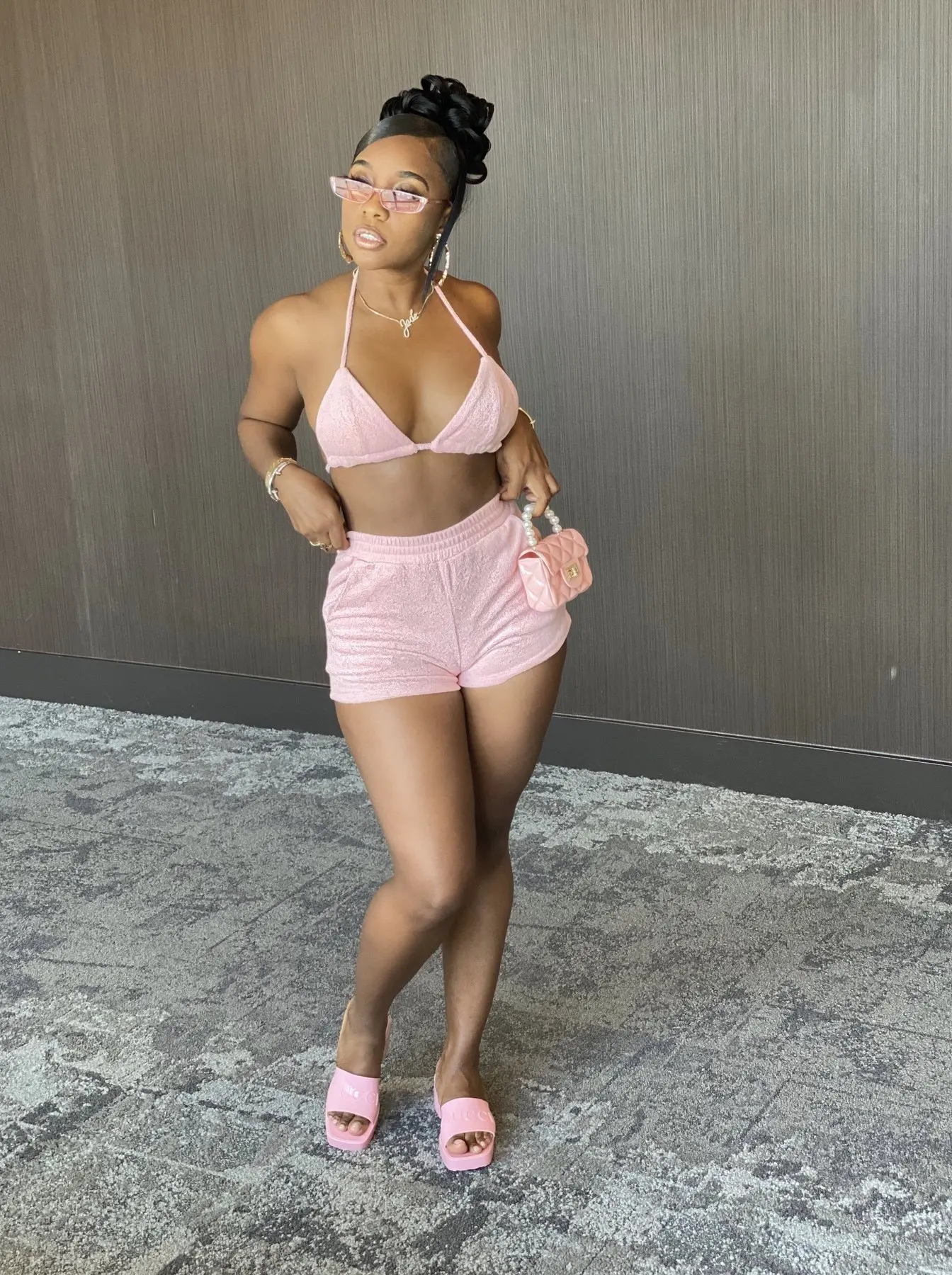 Женский летний комплект из 2 предметов, короткий топ без рукавов с V-образным вырезом и открытой спиной, 2021