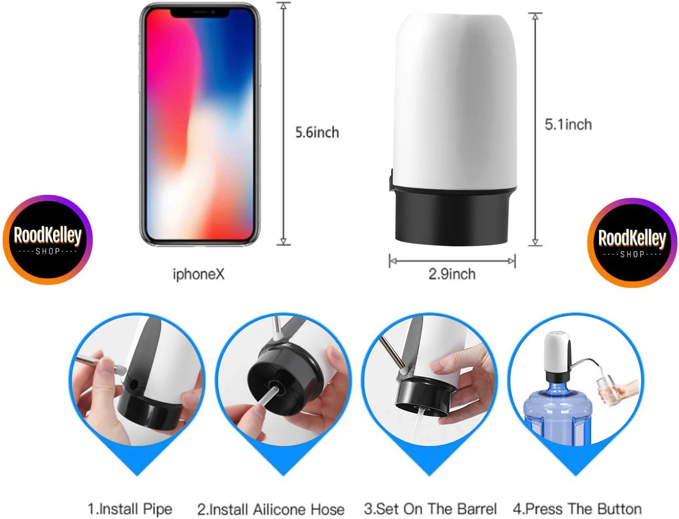 Home USB rechargeable mini drinking jug portable automatic Electric Freestanding Water Dispensers 5 gallon bottle water pump