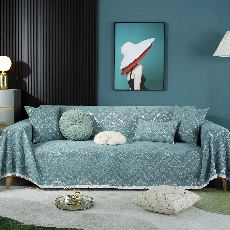 Жидкий золотой чехол для стула I shape chenille дивана