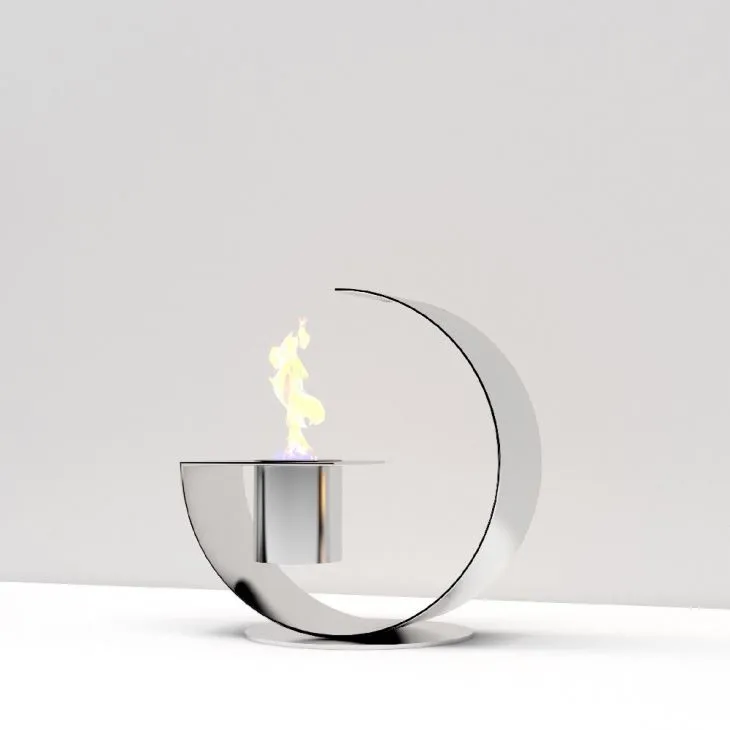 Ethanol Ventless Fireplace Fire Bowl Mini Personal for Indoor Garden Bio Ethanol Fuel Metal Table Top Fire Pit