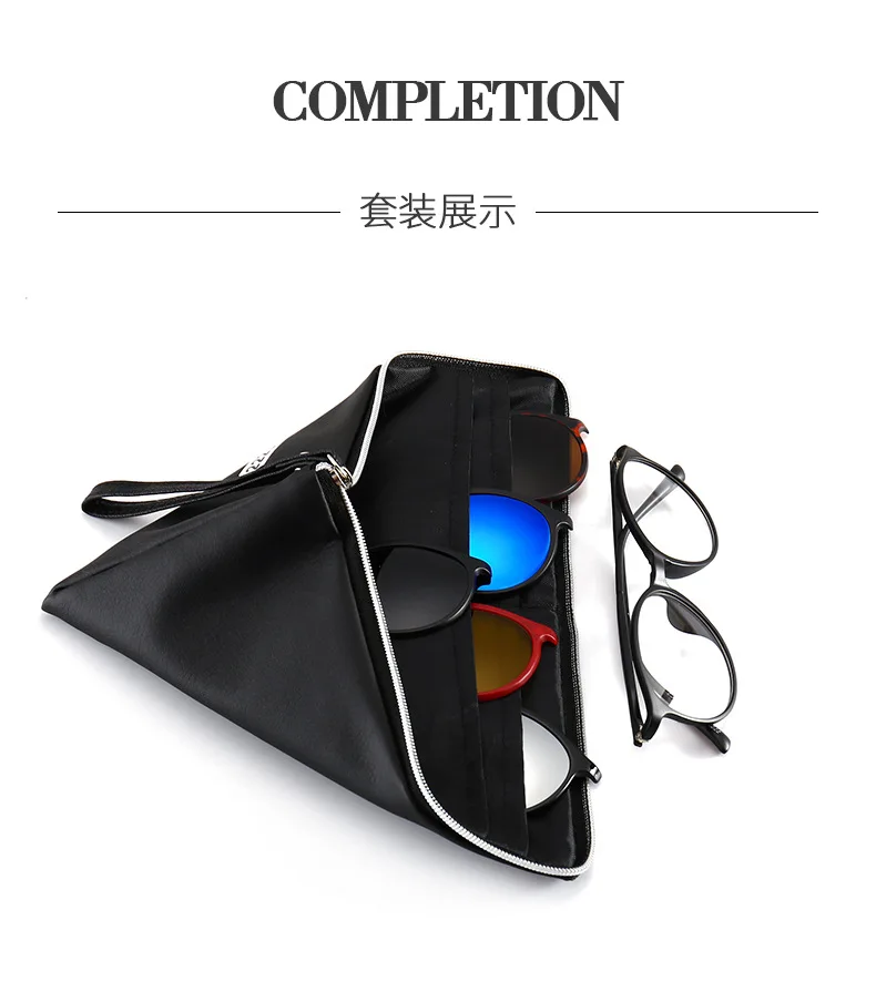 HW 2023 5 in 1 Clip on Sunglasses Man Myopia For Driving Color Change Polarized Presription Clip On Sun Glasses