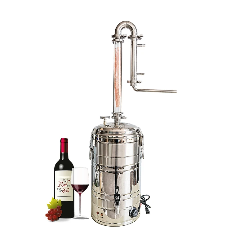 20L custom home alcohol distiller crystal column pure copper mesh private brandy whiskey rum distillation wholesale Pure dew