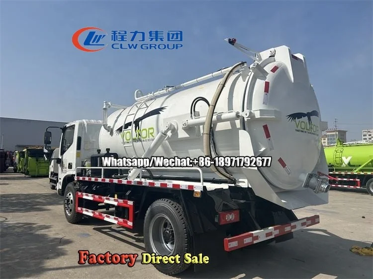 Factory Price Foton 4X2 6000Ltrs Waste Water Suction Tanker Truck Sewage Suction Truck For Sale
