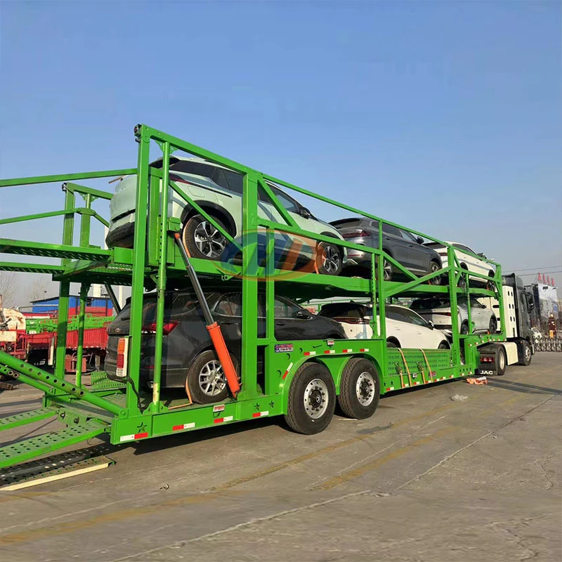 two axle double deck 8 car carier trailer car transporter semi trailer for sales
