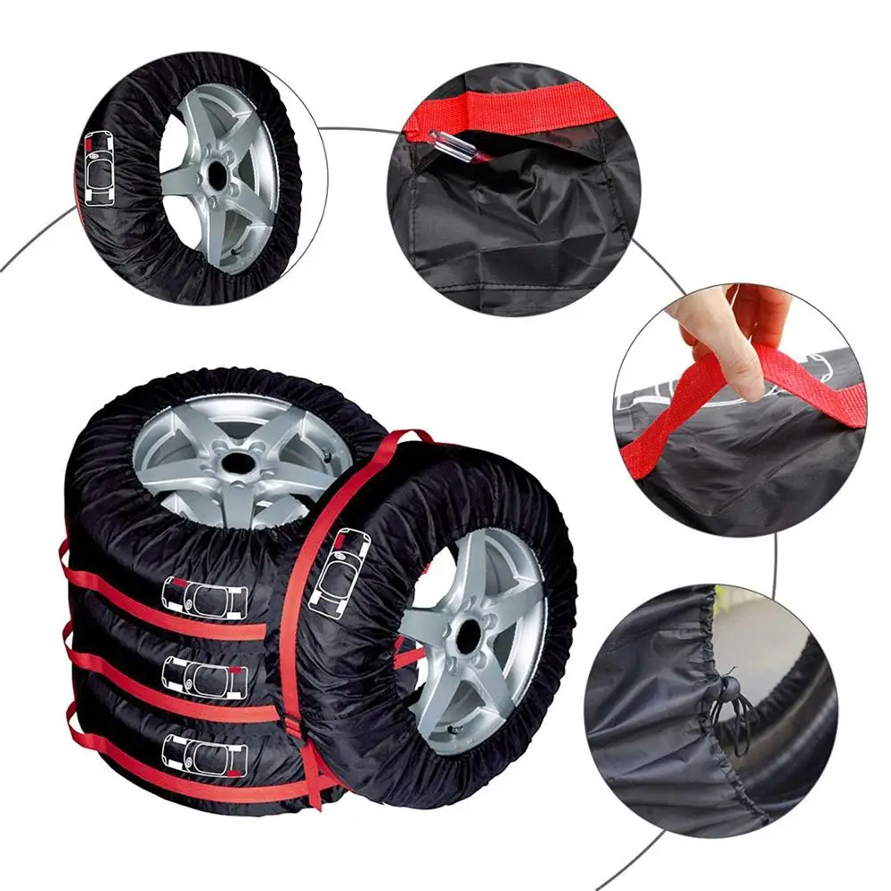 Чехлы для автомобильных запасных шин, сумки-тоуты с защитой от дождя и с ручкой, для 13, 18 шин
