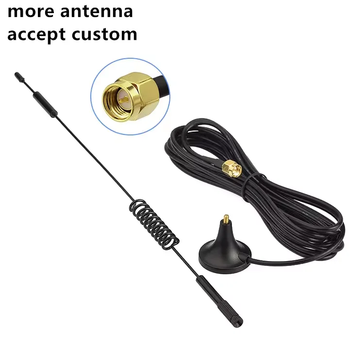 Custom 698-960MHz Magnetic Sucker 7dBi High Gain 50Ohm SMA Male Connector  Interface Impedance Magnetic Sucker Antenna
