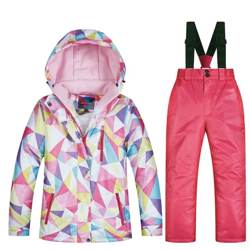 2022 High Quality Customized Ski Wear for Kids Skiing Jackets Waterproof Windproof Ski Suits Snow Wear