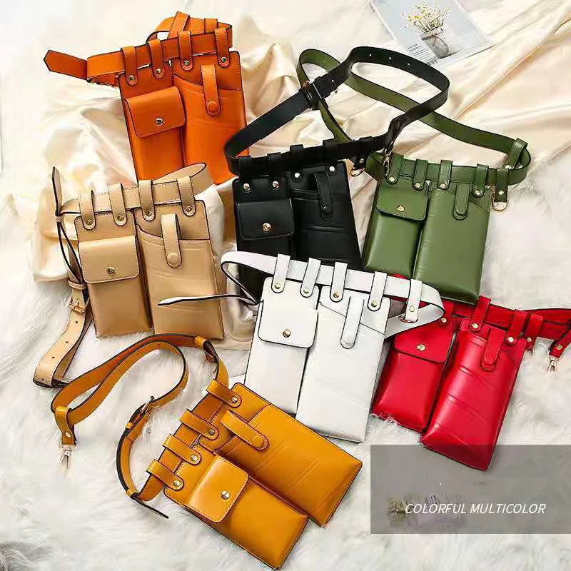 Luxury Hip Pocket Waist Bag Crossbody Chest Belt Tactical PU Leather Hip Hop Style Fanny Pack Female Backpacks