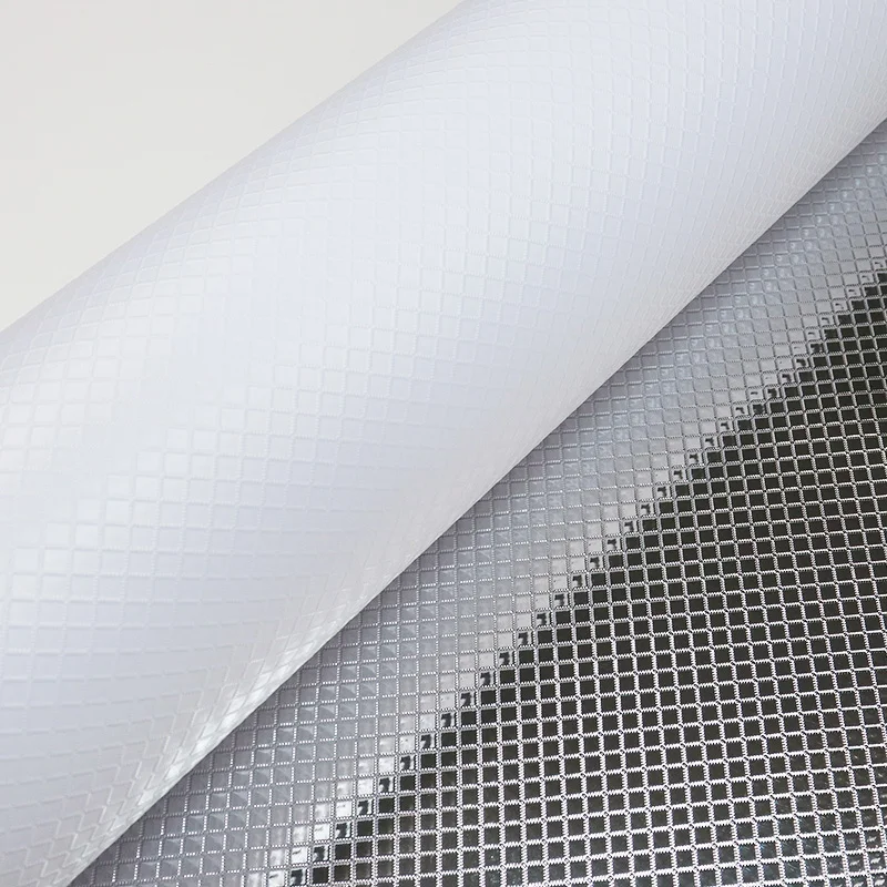 PVC Aluminum Film Metallized Foil pvc film for shipping bag and box insulation materialssnowflake pattern