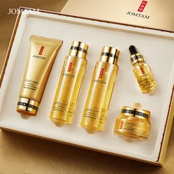 Wholesale price cosmetic supplier 24K gold Serum Set moisturizing sunscreen whitening light skin color skincare set for skin