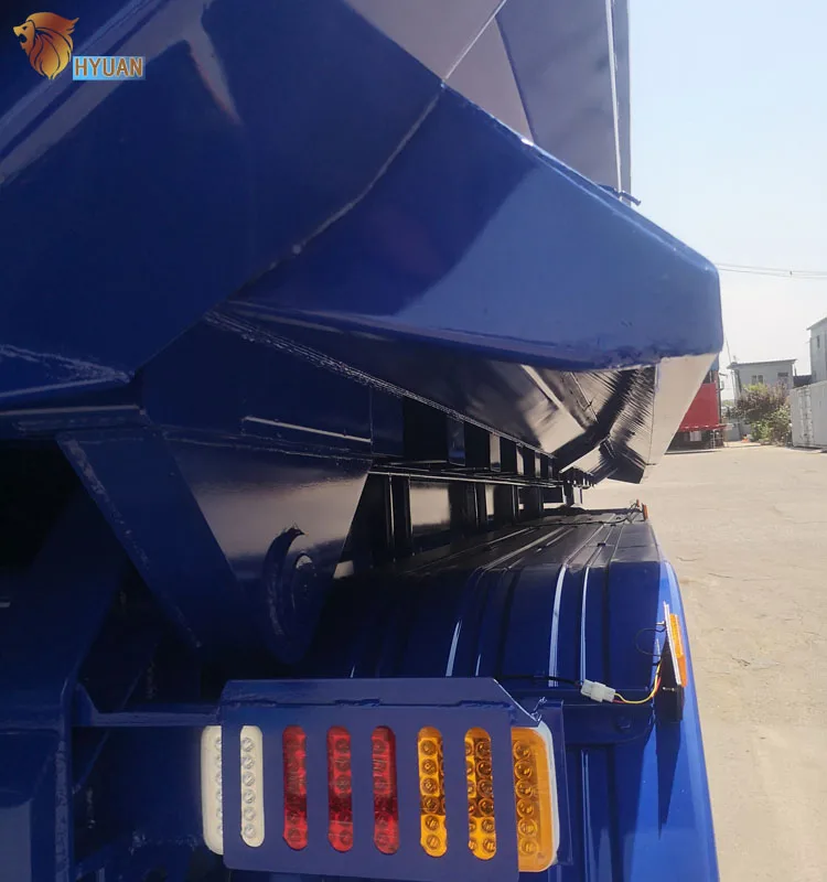 HYUAN 3 Axle 4 axle 40 60Tons Dump Tipper Trailer Rear Dumper Semi Trailer for sale