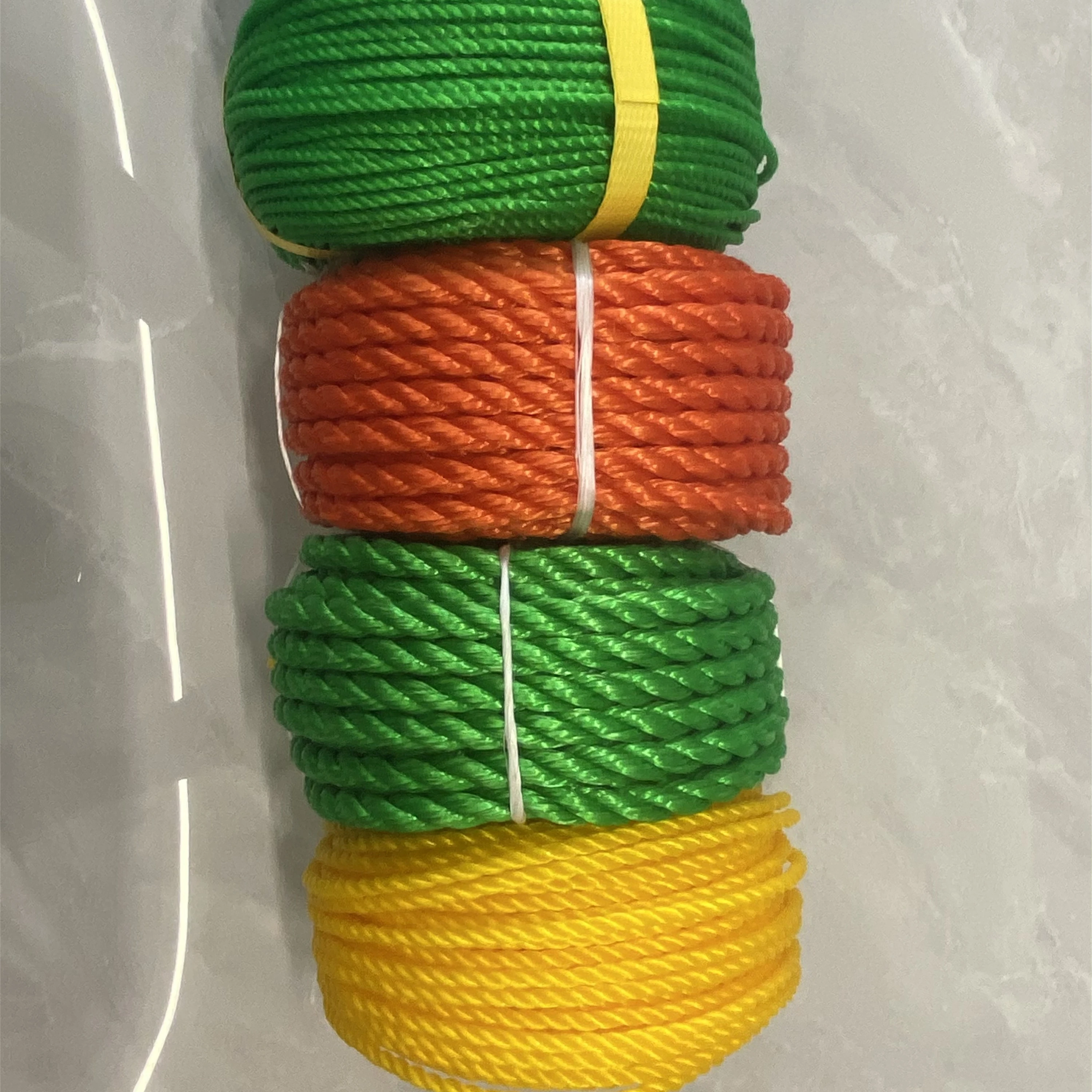 3strands PP PE twist rope colorful rope