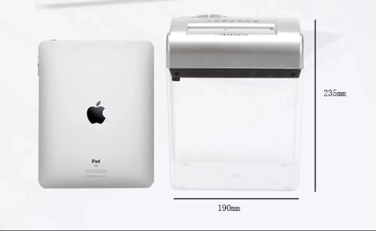 004cc 4 Sheets Of A4 Folded Paper Shredde Cross-Cut Document Shredders Black 4 X 23 Mm Mini For Personal Use