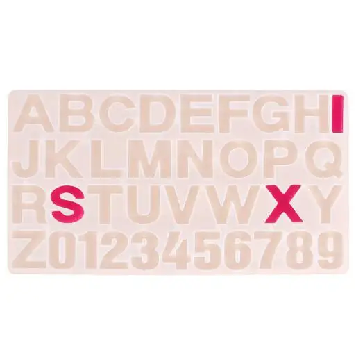Crystal Epoxy Uppercase Alphanumeric Silicone Mold Handmade Jewelry Resin Letter Mold