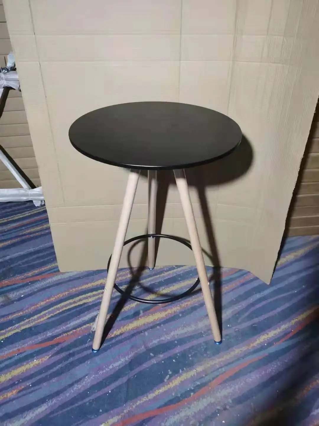 Home water bar height tables luxury wooden high top cocktail round bar tables