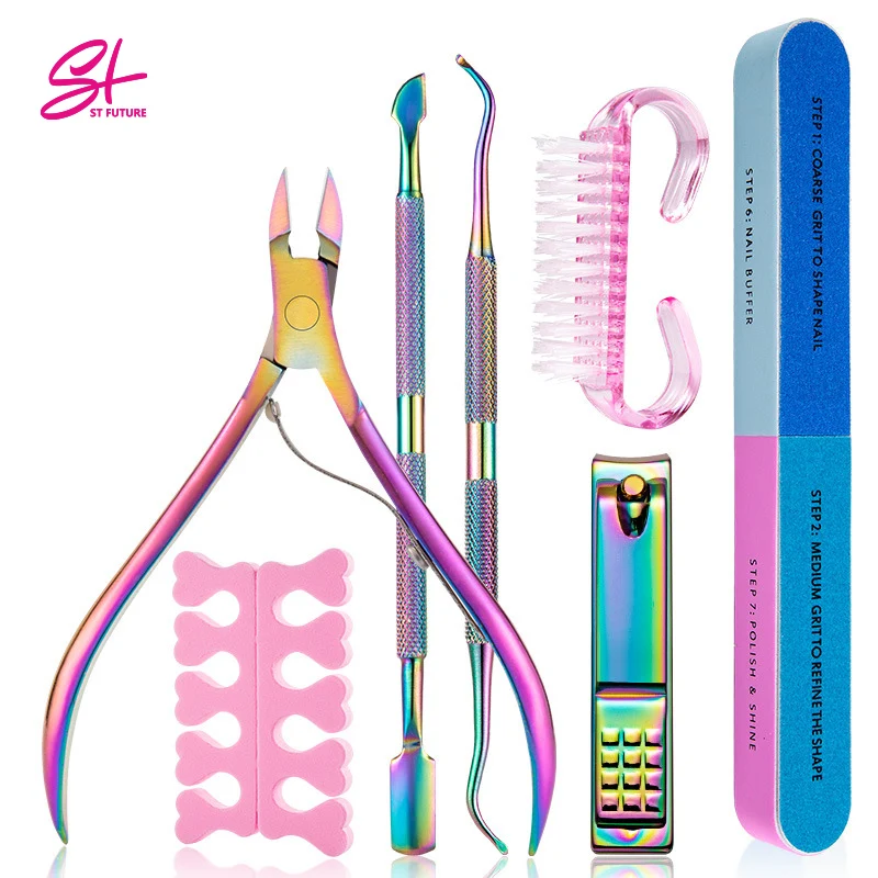 2/3/4 шт/набор для ногтей из нержавеющей стали для канцелярских принадлежностей, ножницы, клипер для кутикулы толкатель для удаления омертвевшей кожи Набор для маникюра и педикюра, набор инструментов