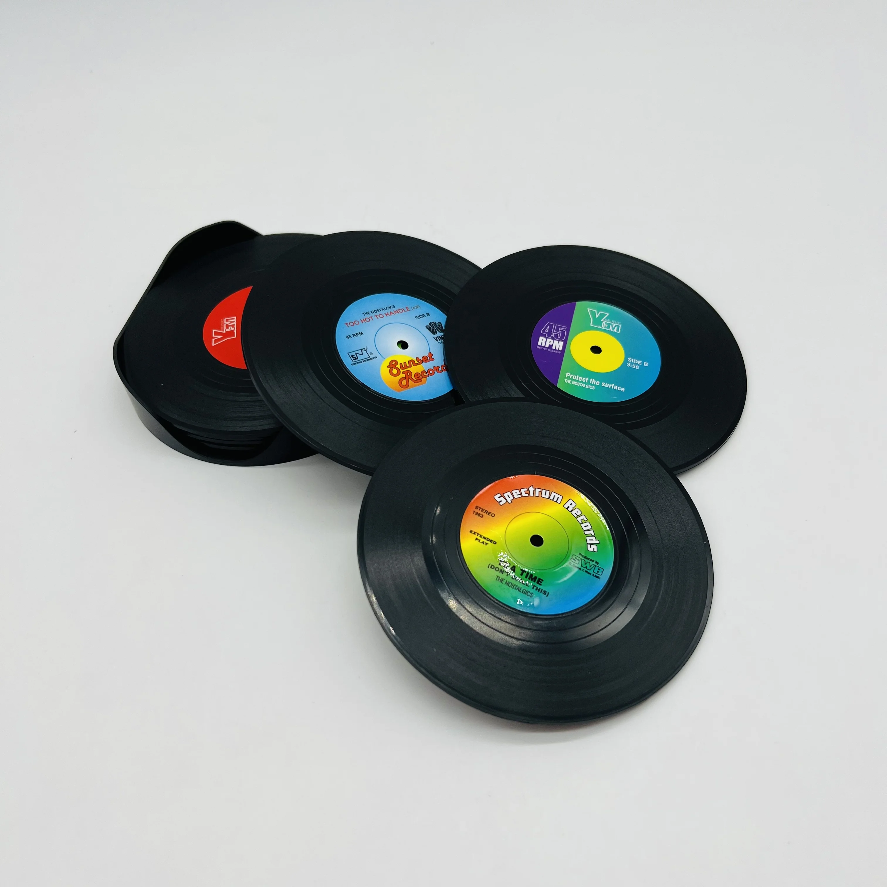 Set of 12 Conversation Piece Drink Vinyl Coaster Housewarming Hostess Gifts Wedding Decorations