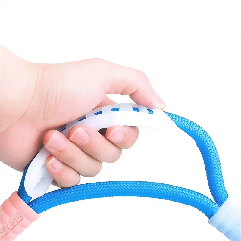 Customizable stylish color round pet dog nylon leash with soft foam handle and multiple adjustment ways