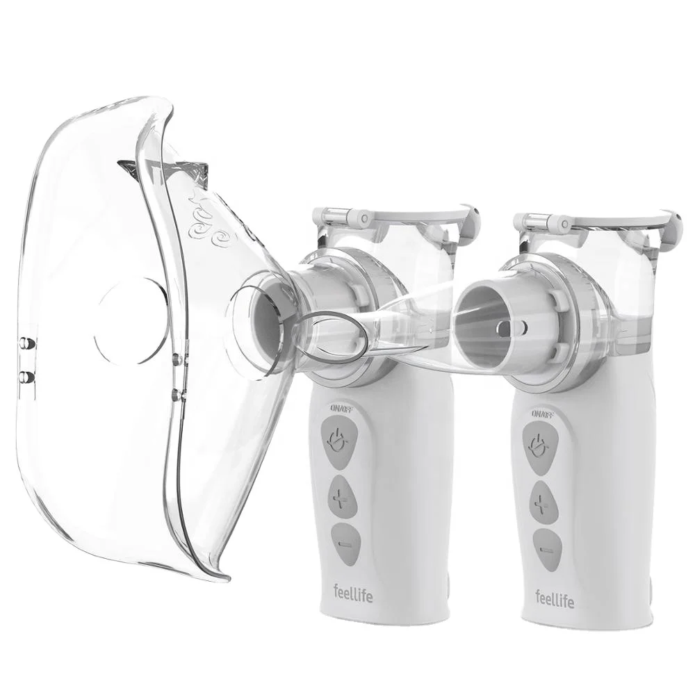 Feellife the smallest portable rechargeable asthma nebulizer, nebulizer price 360 degree spray, different angle spray Air pro8