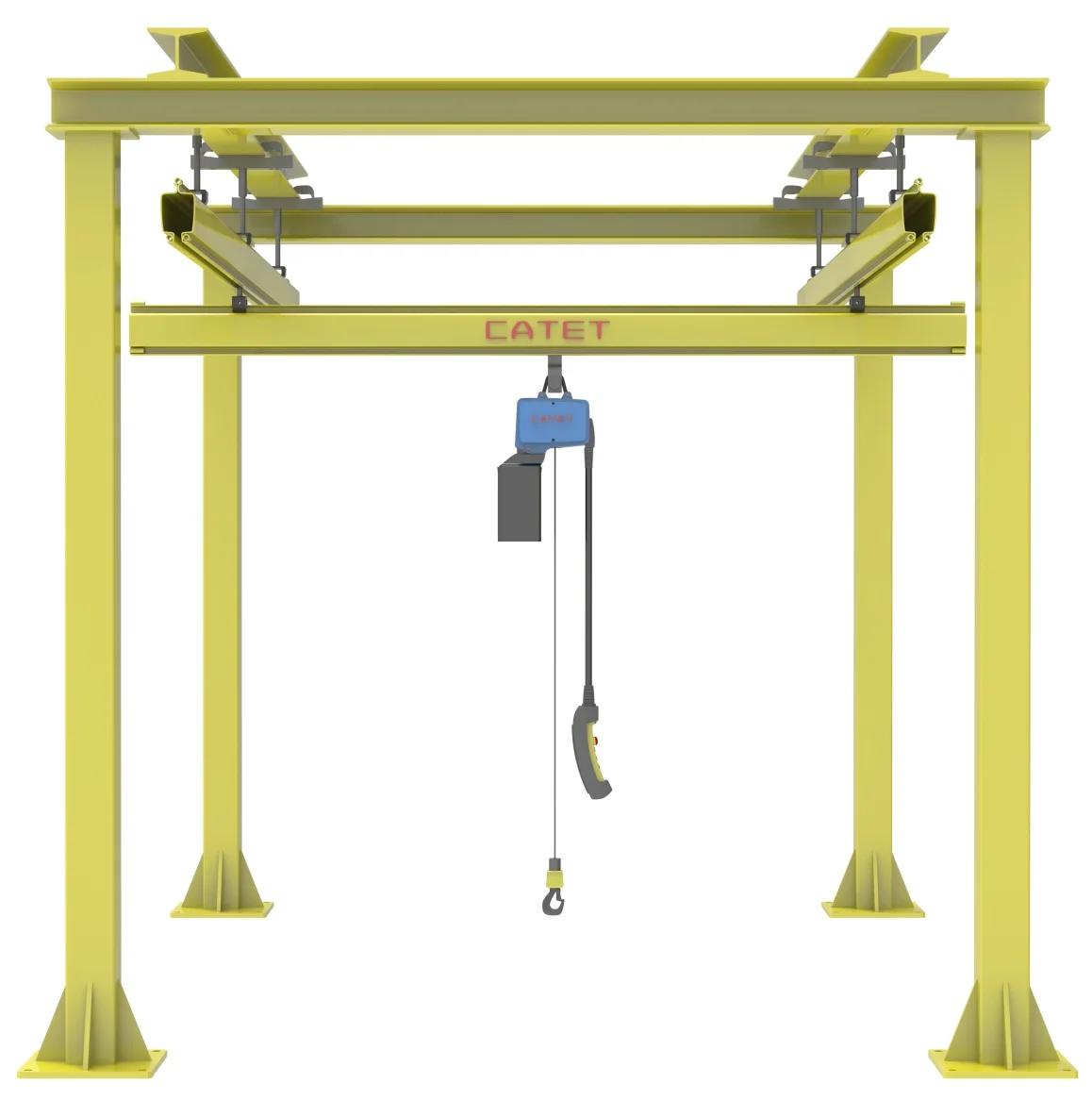 1Ton Hand operated  KBK crane single girder suspension monorail crane light weight workshop lifting equipment
