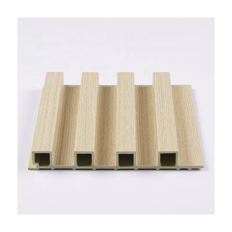 Wood plastic composite fluted boards high density decorative  wall cladding wpc outdoor wall panel