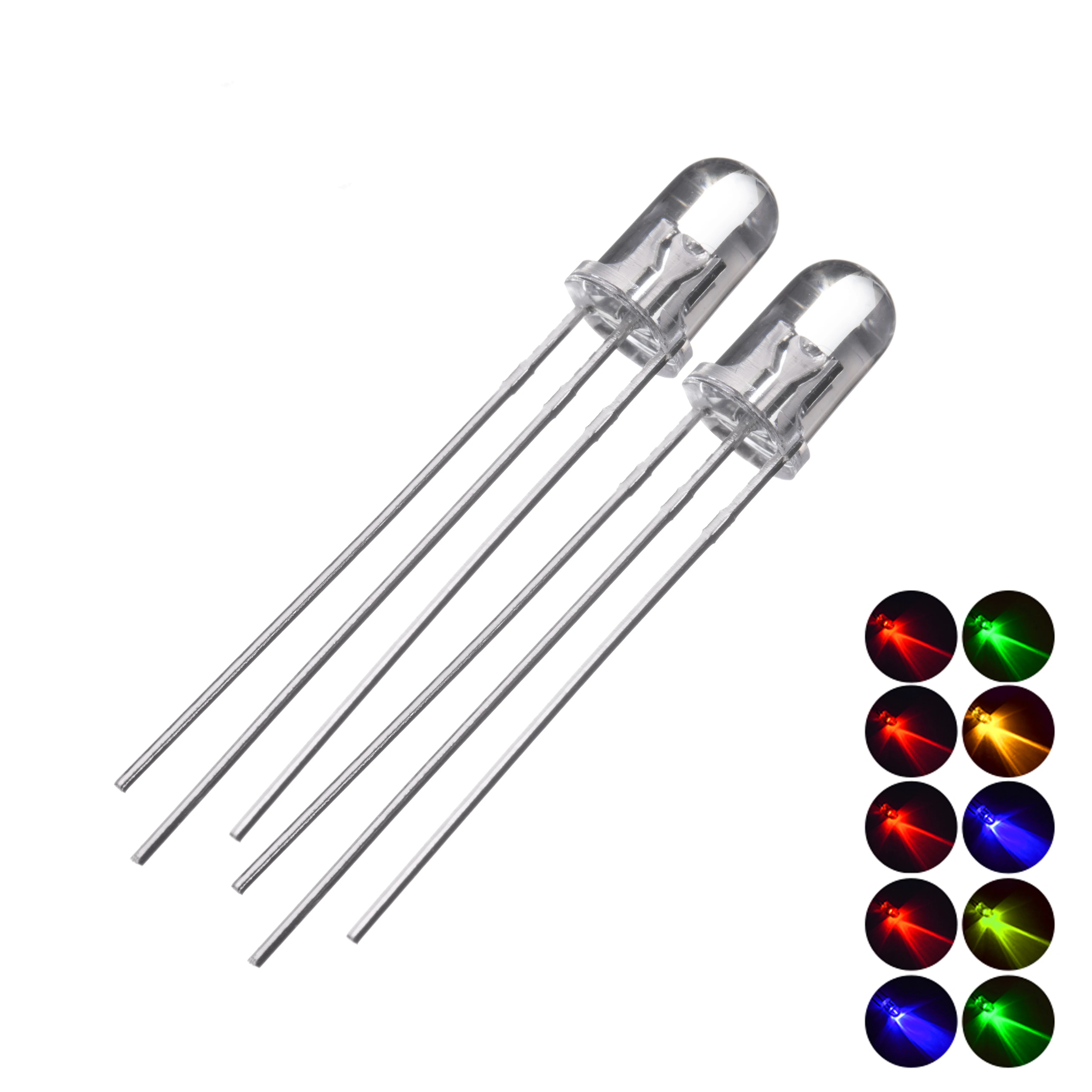 Red Green Bicolor Led Diode 3 Pins 3mm led chip Common Anode 5Mm Dual Color Light