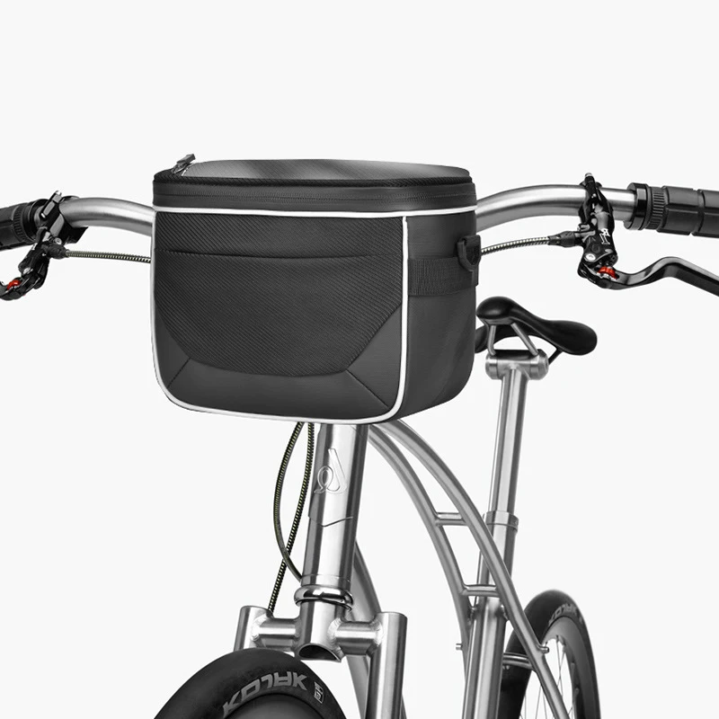 Bike Accessories Bike Phone Holder Bicycle Basket Front Storage Tote Front Tube Bag Pannier Bag Shoulder Messenger