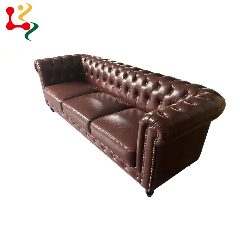 Luxury Design Wholesale Home Furniture Living Room Three Seats Leather Sofa